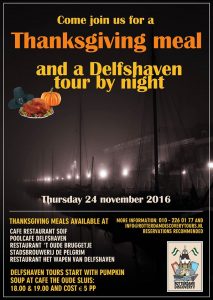 Donderdag 24 november 2016 Thanksgiving in Rotterdam Historisch Delfshaven.